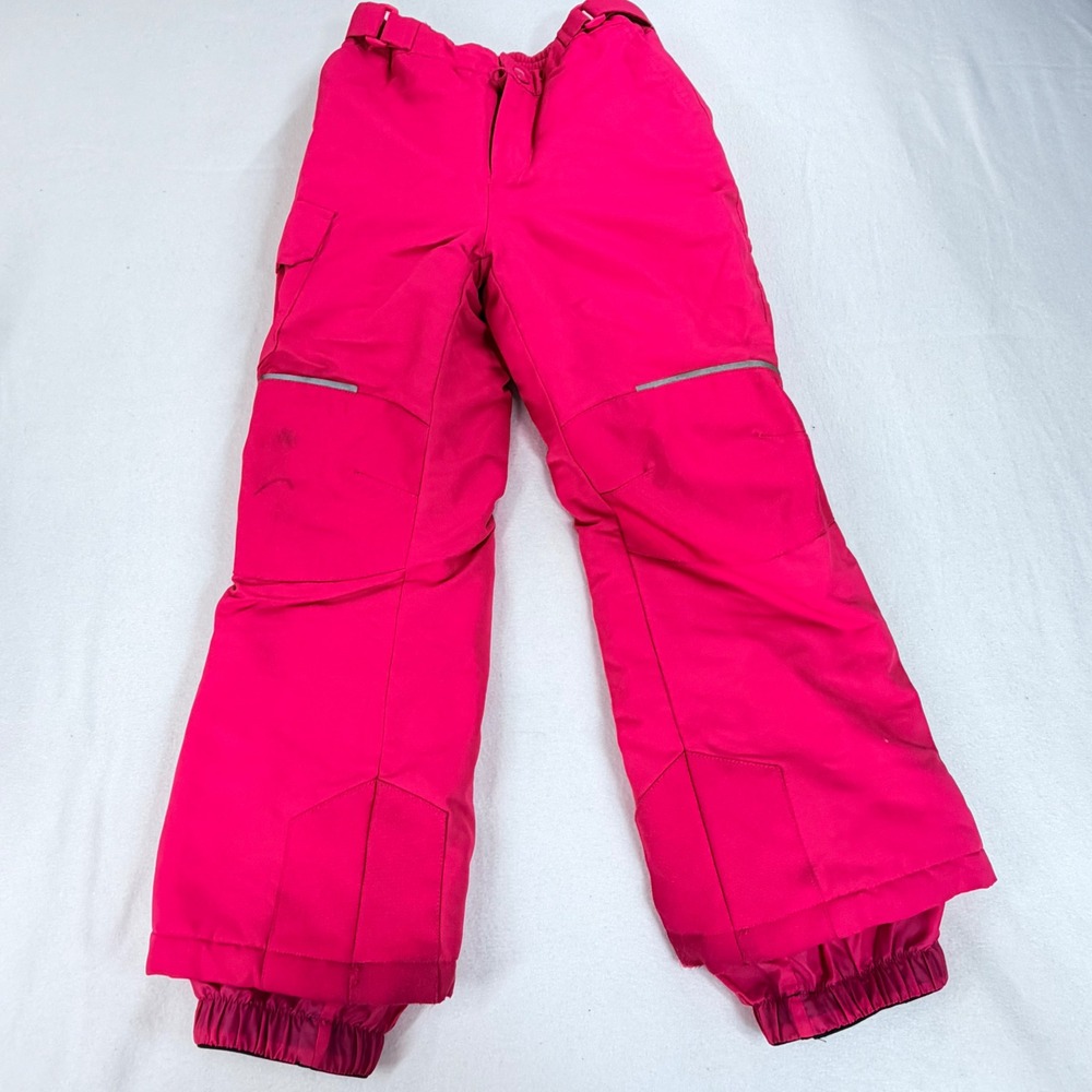 Swiss Tech Kids Snow Pants 6-6X Pink Insulated Cargo Reflective SW32100029119